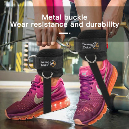 1PC Padded Ankle Straps: Double D-Ring Fitness Ankle Cuffs for Cable Machines - Gym Workout Leg Extensions