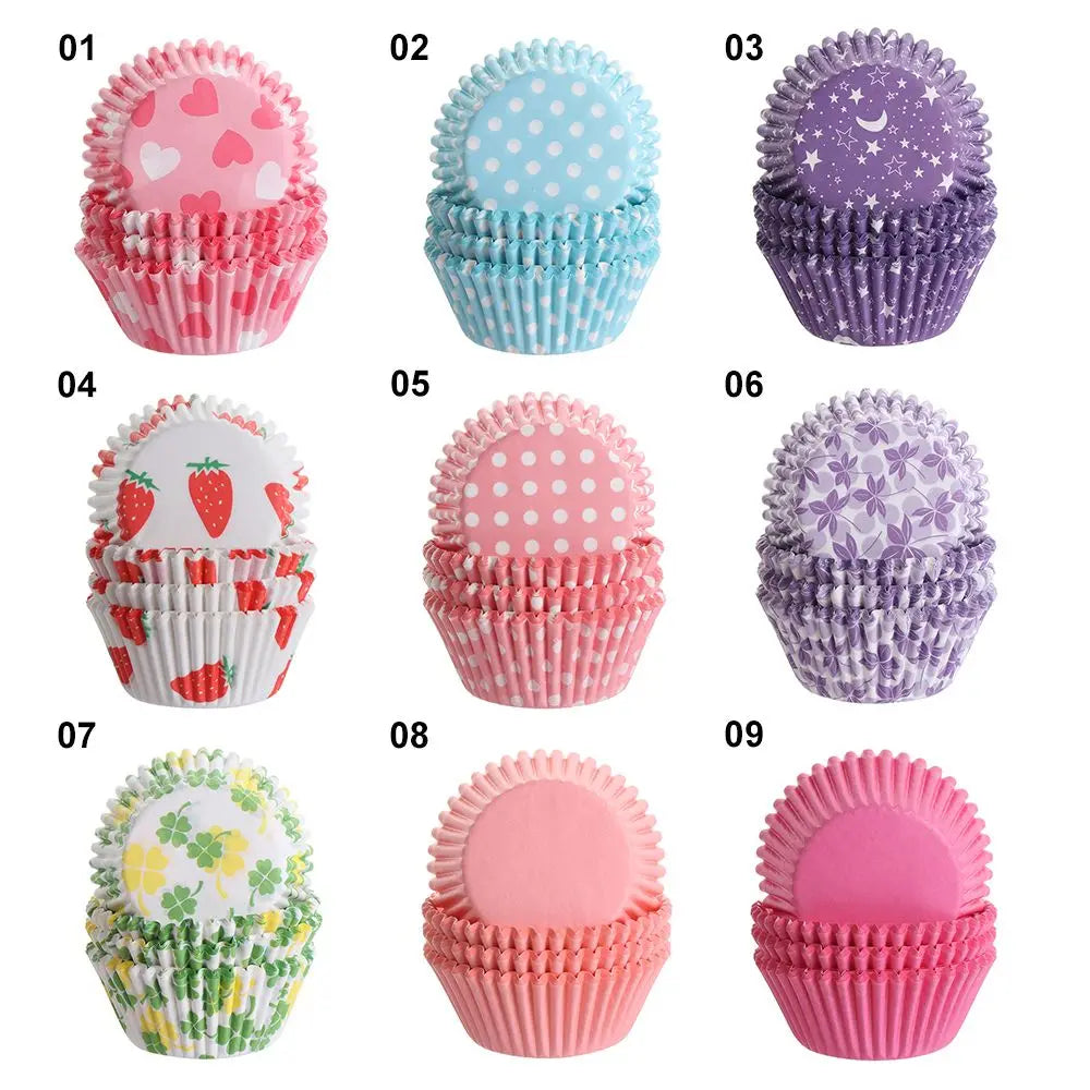 100PCS Cake Cups – Paper Cupcake Liners & Muffin Wrappers for Baking & Cake Decorating