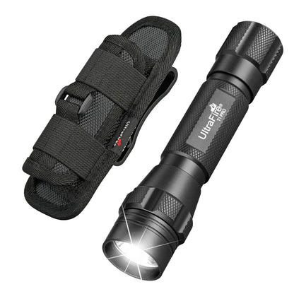 UltraFire T1 Pro Tactical Flashlight – 1200LM Powerful Rechargeable Police Flashlight with Holster for Outdoor Use