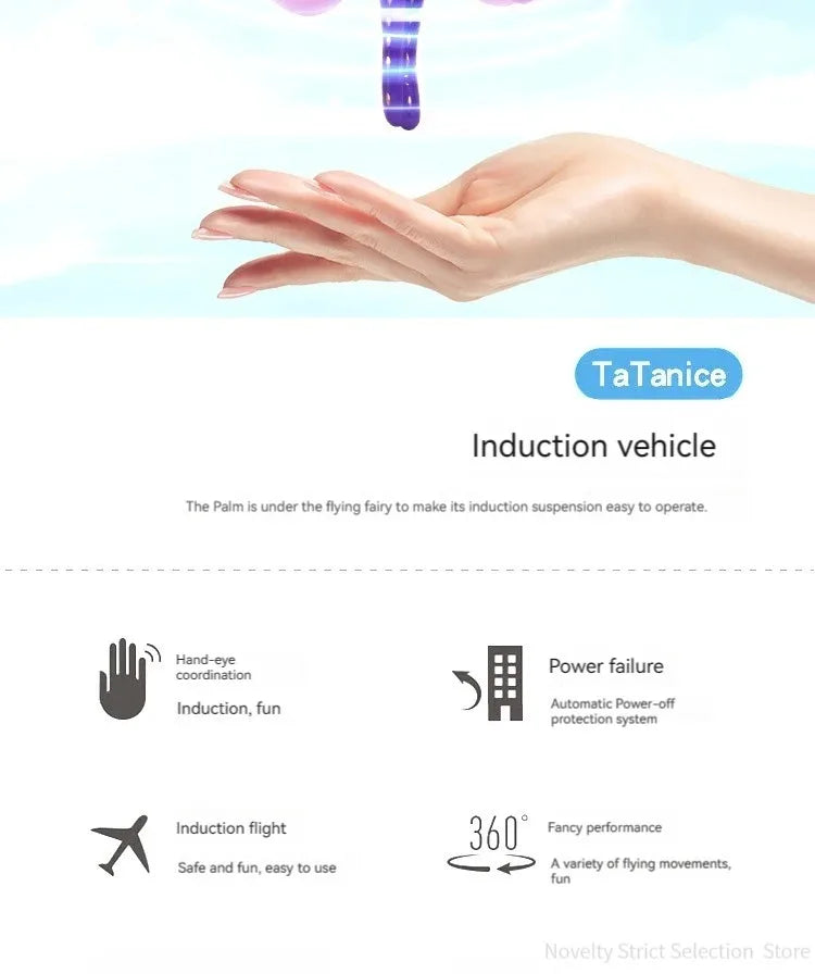 Rotating Luminous Helicopter Doll Toy — Gesture Control Flying Dancing Plane for Kids