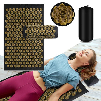 Acupressure Yoga Mat Set - Spiked Massage Cushion & Pillow for Relaxation, Foot Therapy, Fitness & Pilates