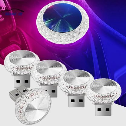 Portable Car USB LED Ambient Light - Mini Decorative Atmosphere Lamp for Auto Interior & Computer Plug-and-Play