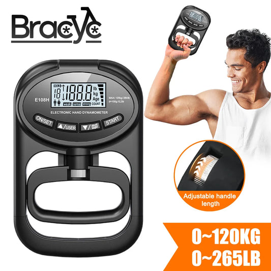 Grip Strength Tester 265Lbs/120Kg - Digital Hand Dynamometer with USB, LCD Screen & Hand Grip Strength Meter