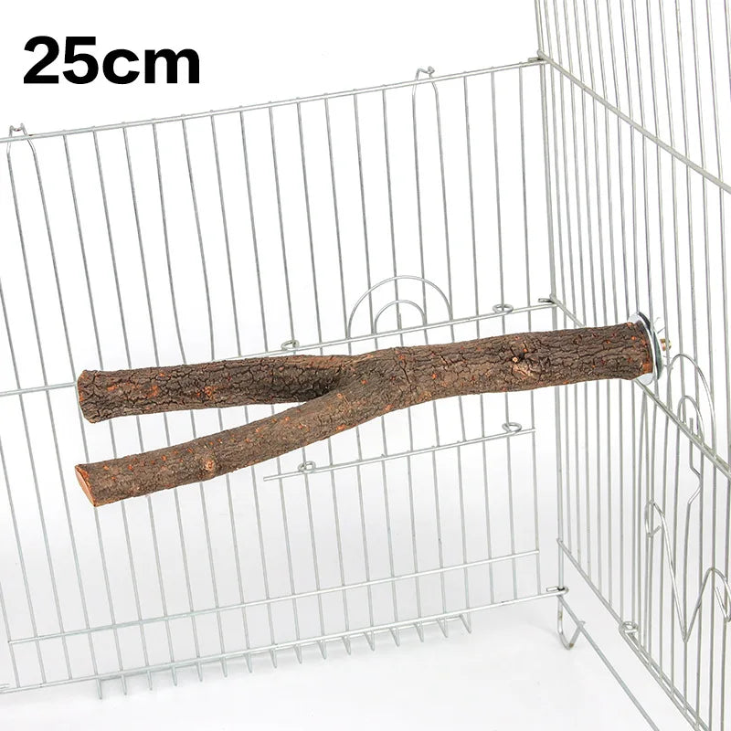 1 Piece Bird Cage Wooden Perches: 15/20/30cm Stand Tree Branch Accessories - Enhance Your Bird's Habitat