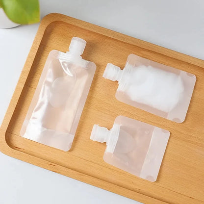 5pcs Travel Refillable Squeeze Bags — Empty Lotion, Shampoo, Conditioner & Cosmetic Storage Pouches for Toiletries