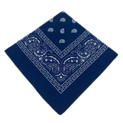 Unisex Cotton Bandana – Paisley Cowboy & Biker Headband, Wrist Wrap & Hair Scarf for Men & Women