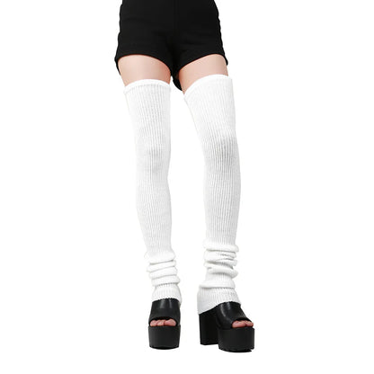 Anime Gothic Lolita Knee Socks – 90CM Cosplay Leg Warmers & Loose Knitted Socks for Women Maid Costume