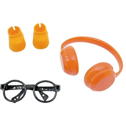 DIY Accessories for Labubu V1 V2 Shoes — Stylish Plastic Headphone Set & Plush Doll Decoration Gift (No Lenses)