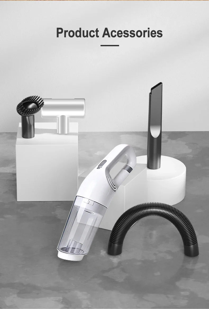 Handheld Rechargeable Vacuum Cleaner – Portable Wireless Dual-Purpose Car & Home Dust Catcher 10000PA