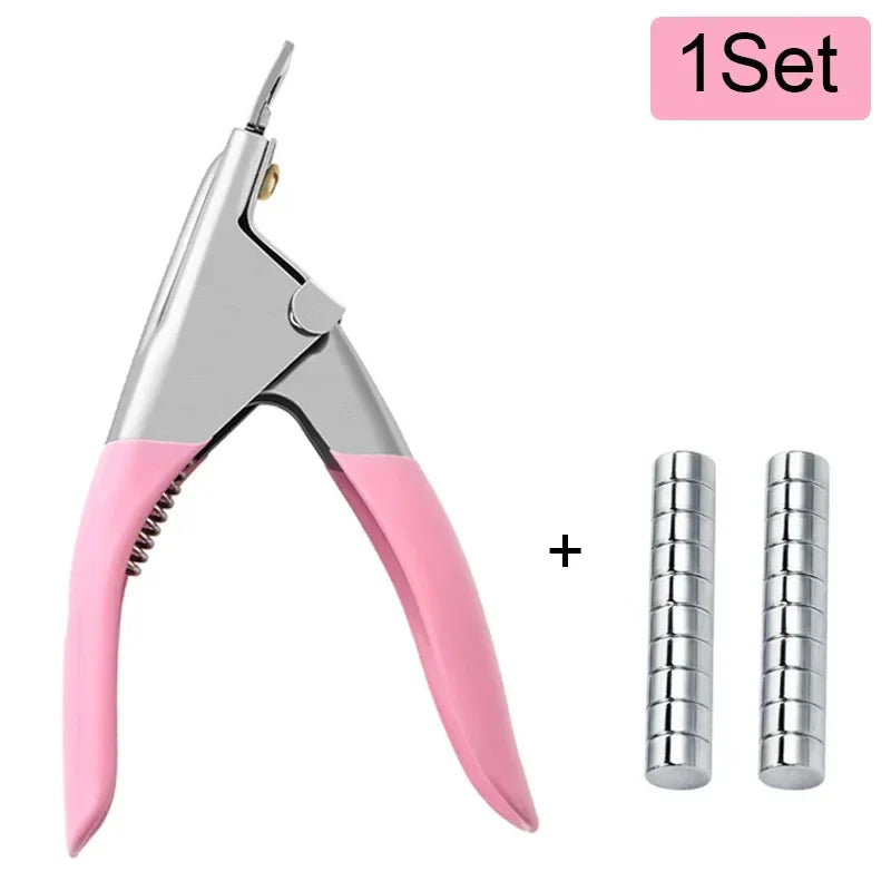 Mini Magnet for Acrylic Nails - Nail Cutter Tool for Manicure Tips, False Nails, and Length Cutting, Nail Clipper Supplies