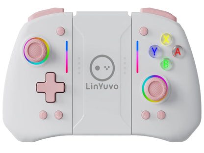 LinYuvo KS42 Meteor Light Wireless Joypad — 8-Color RGB Controller for Switch/Lite/OLED with Programmable Buttons, Turbo & Vibration
