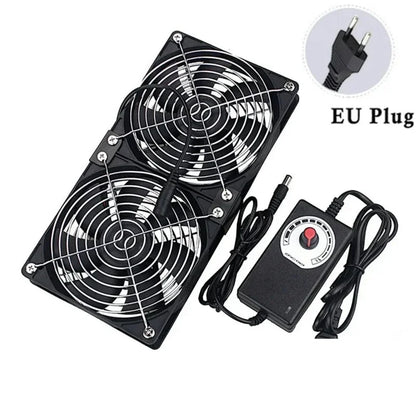 120mm 3000RPM Cooling Fan with Controller – 12V/220V Server, BTC Machine, Workstation Cabinet Radiator Fan