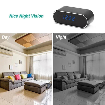Mini Clock Camera Full HD 1080P WiFi Wireless Spy Camera – Night Vision DVR Home Security Monitoring & Nanny Cam Recorder