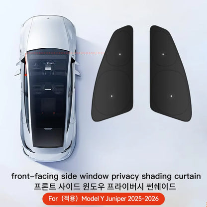 Tesla Model 3/Y Highland Juniper 2026 Side Window Sunshade with Suction Cups – Car Sun Protection Cloth Cover Accessory