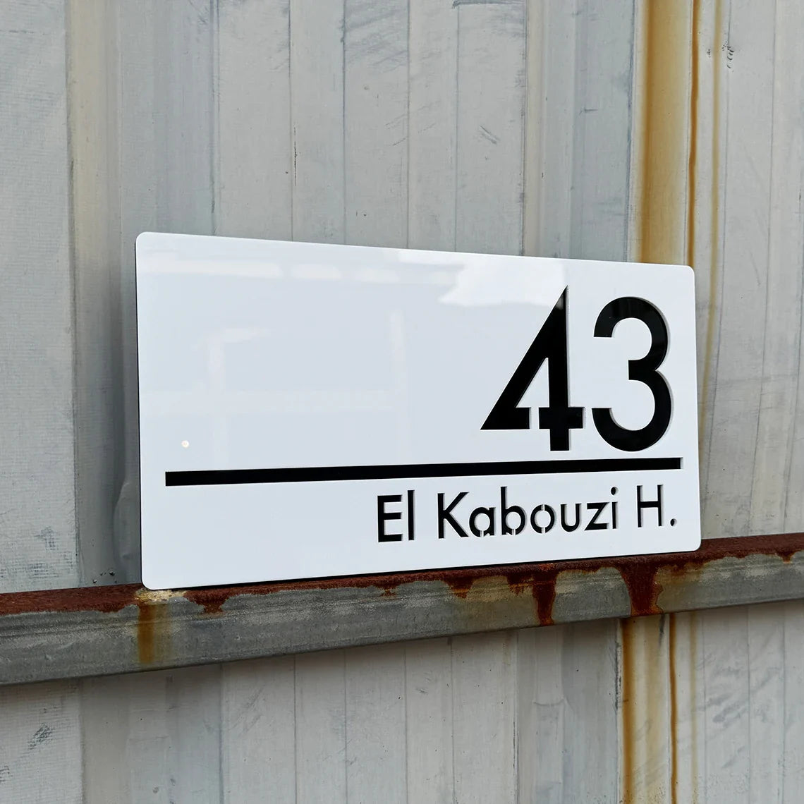 Personalized Large House Numbers Sign – Modern 3D Laser-Cut Acrylic Residential Street Number Plate