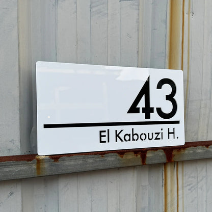 Personalized Large House Numbers Sign – Modern 3D Laser-Cut Acrylic Residential Street Number Plate