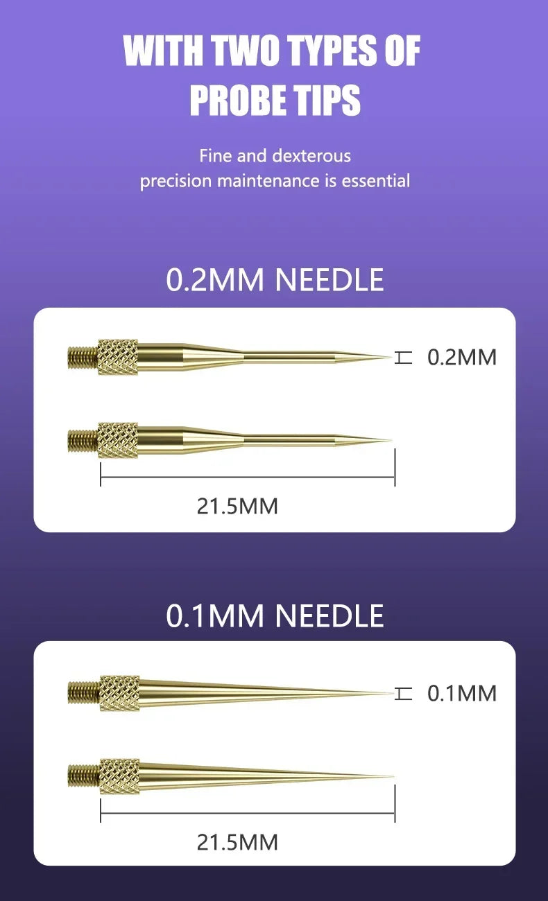 MECHANIC RP4 Ultra-Thin Multimeter Test Leads – Replaceable Pen Tip Cables for Digital & Analog Multimeters