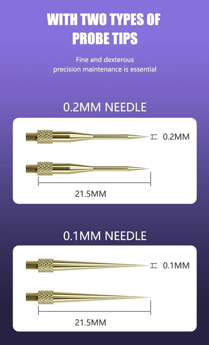 MECHANIC RP4 Ultra-Thin Multimeter Test Leads – Replaceable Pen Tip Cables for Digital & Analog Multimeters