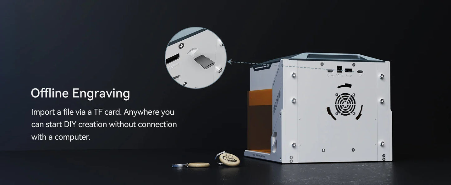 Wainlux K10 Mini Laser Engraver – 3000mW Bluetooth Upgrade for Woodworking, Engraving & Marking Machine