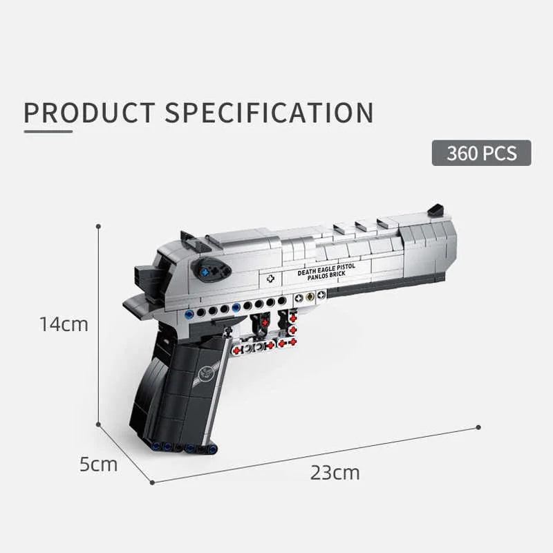 G18 Desert Eagle M1911 Pistol Gun Model – Military Series Building Blocks Toys for Kids and Boys