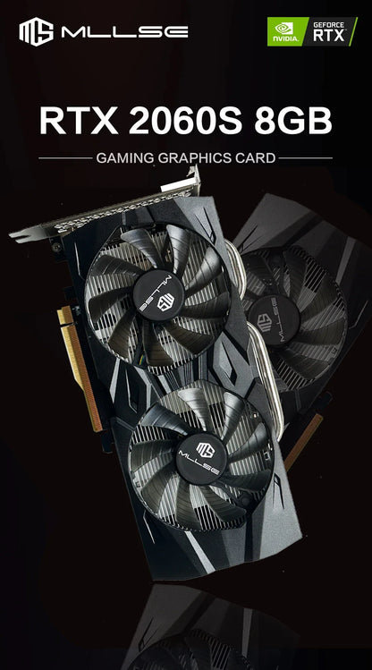 MLLSE RTX 2060 Super 8GB Gaming Graphics Card — GDDR6 256-Bit, 8-Pin PCIe 3.0x16 for High-Performance Gaming