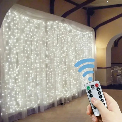 3/4/6M LED Curtain String Lights - USB Fairy Garland with Remote Control for Christmas & Bedroom Decor