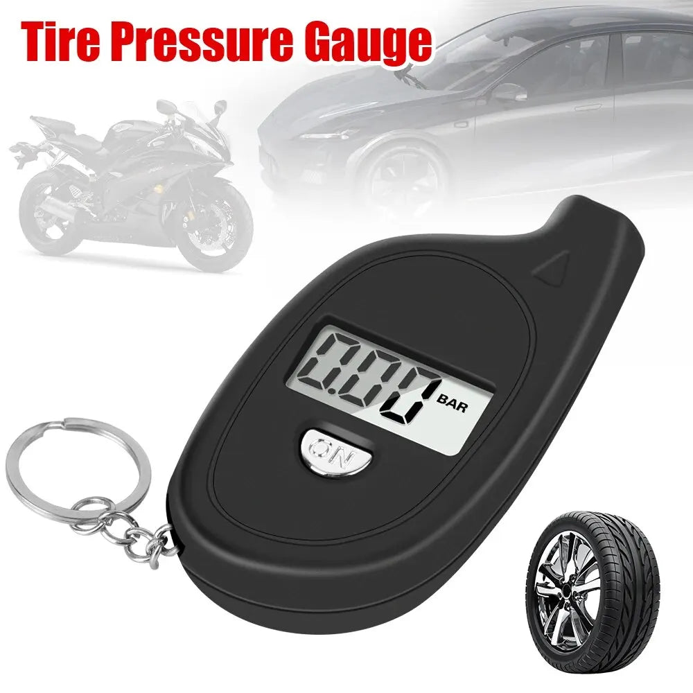 Digital LCD Car Tire Pressure Tester Meter Gauge: Auto Motorcycle Tire Safety Alarm - Tire Air Pressure Monitoring