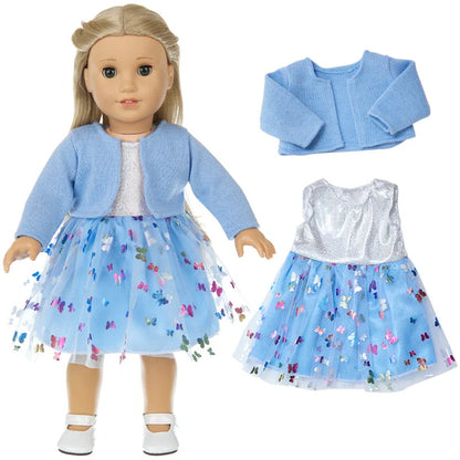 18-Inch Girl Doll Winter Coat – Jacket Outfit for 43cm Newborn Baby Dolls