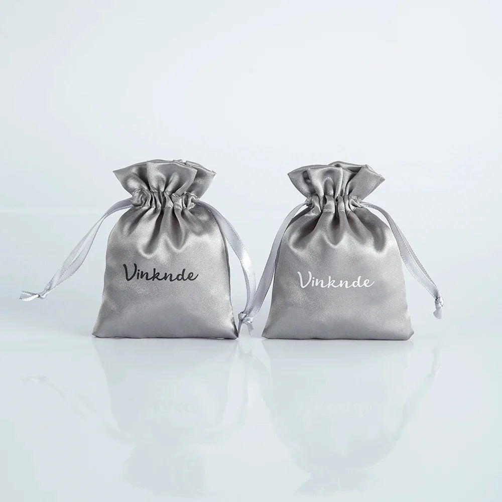100PCS Silk Satin Jewelry Gift Bags – Drawstring Pouches for Necklace, Bracelet & Earrings, Wedding Party Favor & Christmas Gift Packaging, Custom Logo Ready