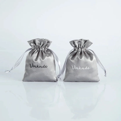 100PCS Silk Satin Jewelry Gift Bags – Drawstring Pouches for Necklace, Bracelet & Earrings, Wedding Party Favor & Christmas Gift Packaging, Custom Logo Ready