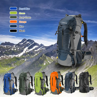 50L Waterproof Hiking Camping Backpack – Outdoor Travel Climbing Trekking Bag with Rain Cover