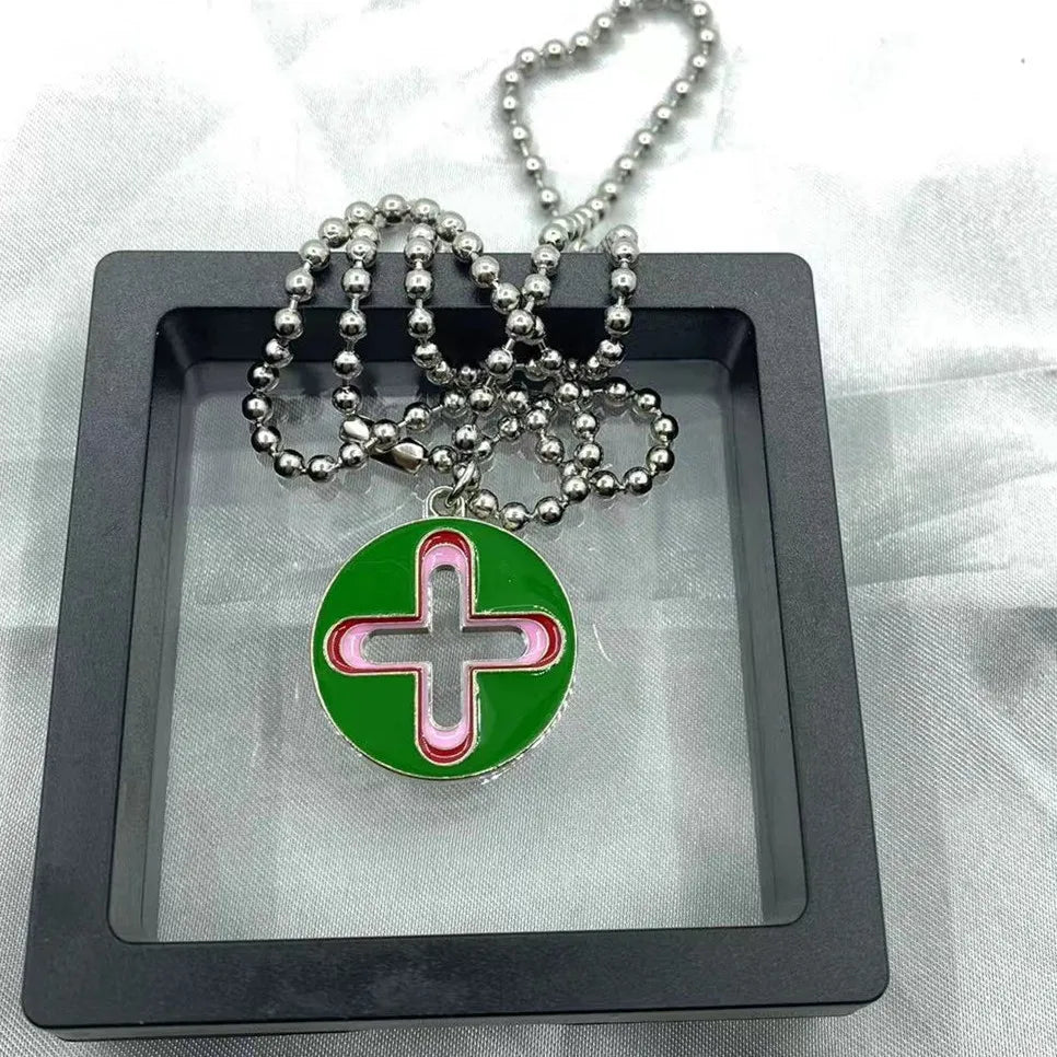 Trendy Hip Hop Dripping Oil Cross Pendant Necklace – Unique Niche Design Jewelry