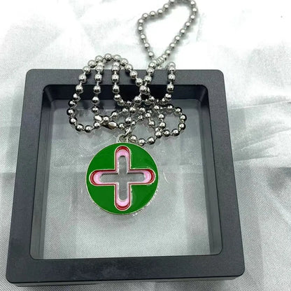 Trendy Hip Hop Dripping Oil Cross Pendant Necklace – Unique Niche Design Jewelry