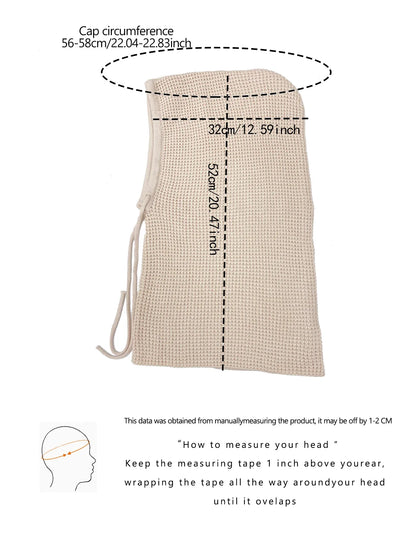 Women’s Winter Beanie Hat with Knit Balaclava – Neck Warmer & Ski Snow Scarf