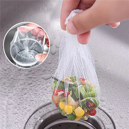 Stainless Steel Kitchen Sink Filter - Drain Rack with Mesh Bag Stand, Corner Waste Garbage Net Shelf, Sink Strainer