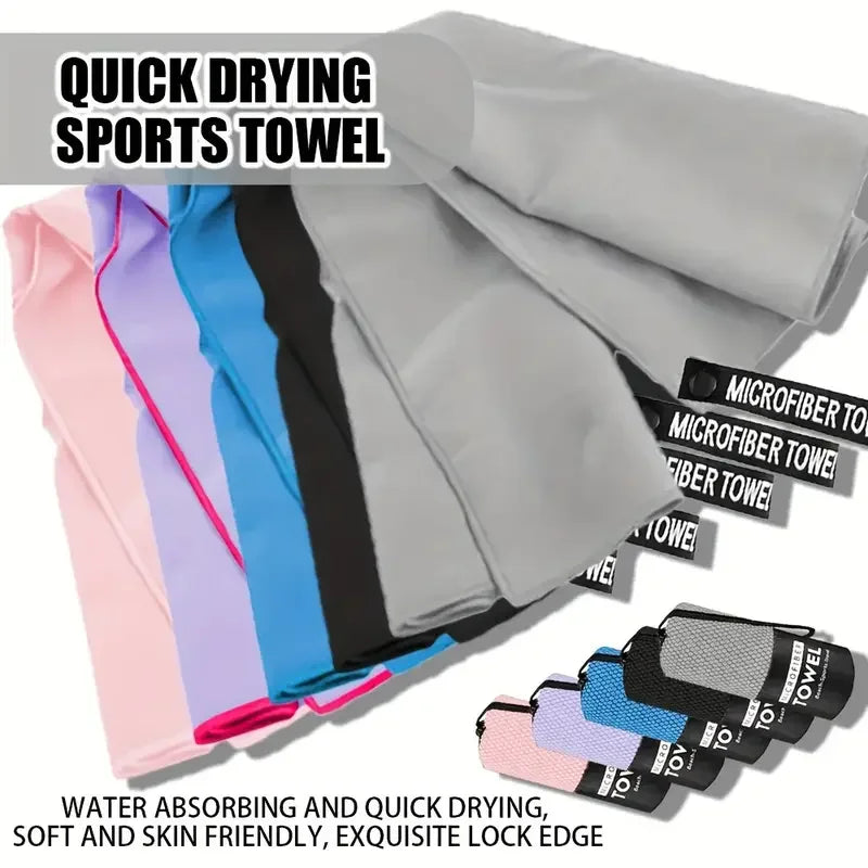 Quick Dry Microfiber Travel Towel – Ultra Absorbent, Super Soft & Compact Sports/Camping Towel for Outdoor Use (1pc)