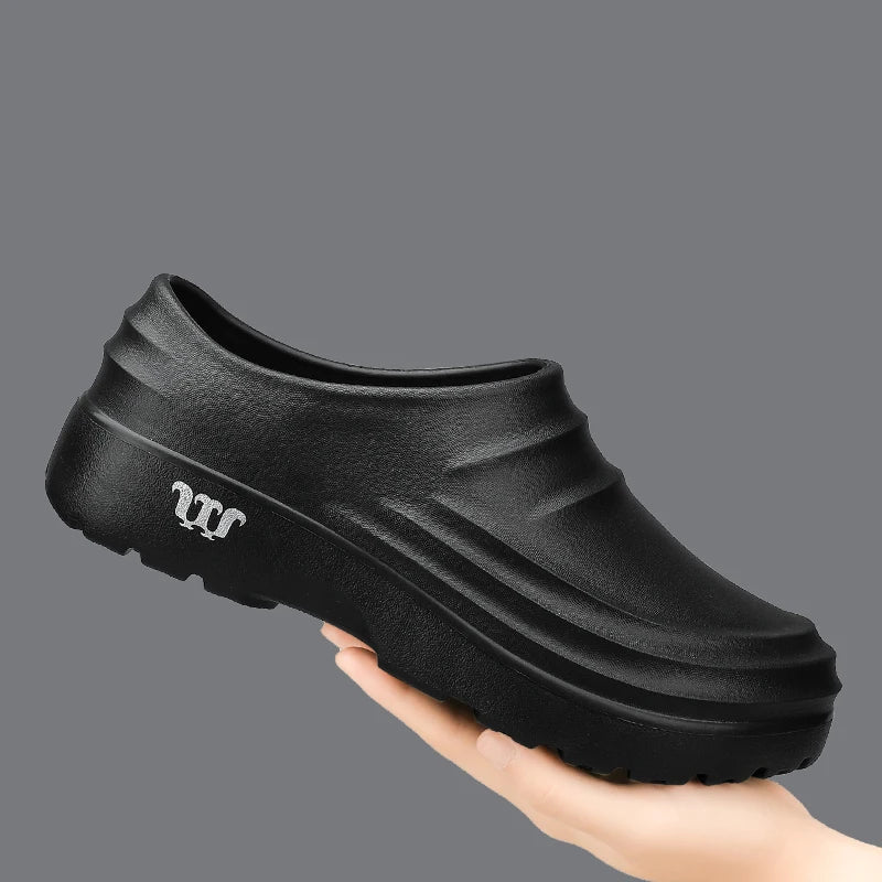 Men's Anti-Slip Chef Shoes - Waterproof Clog Sandals for Work, Garden, Beach & Casual Wear