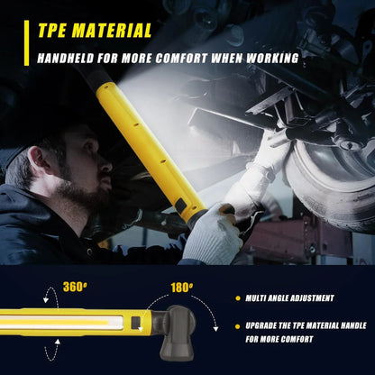 Super Bright Magnetic LED Work Light – Built-in 5200mAh Rechargeable Underhood Lamp for Car Repair & Outdoor Lighting