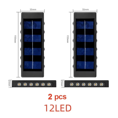 Solar LED Outdoor Wall Light - Waterproof Solar Sensor Lamp for Garden, Yard & Street Decoration