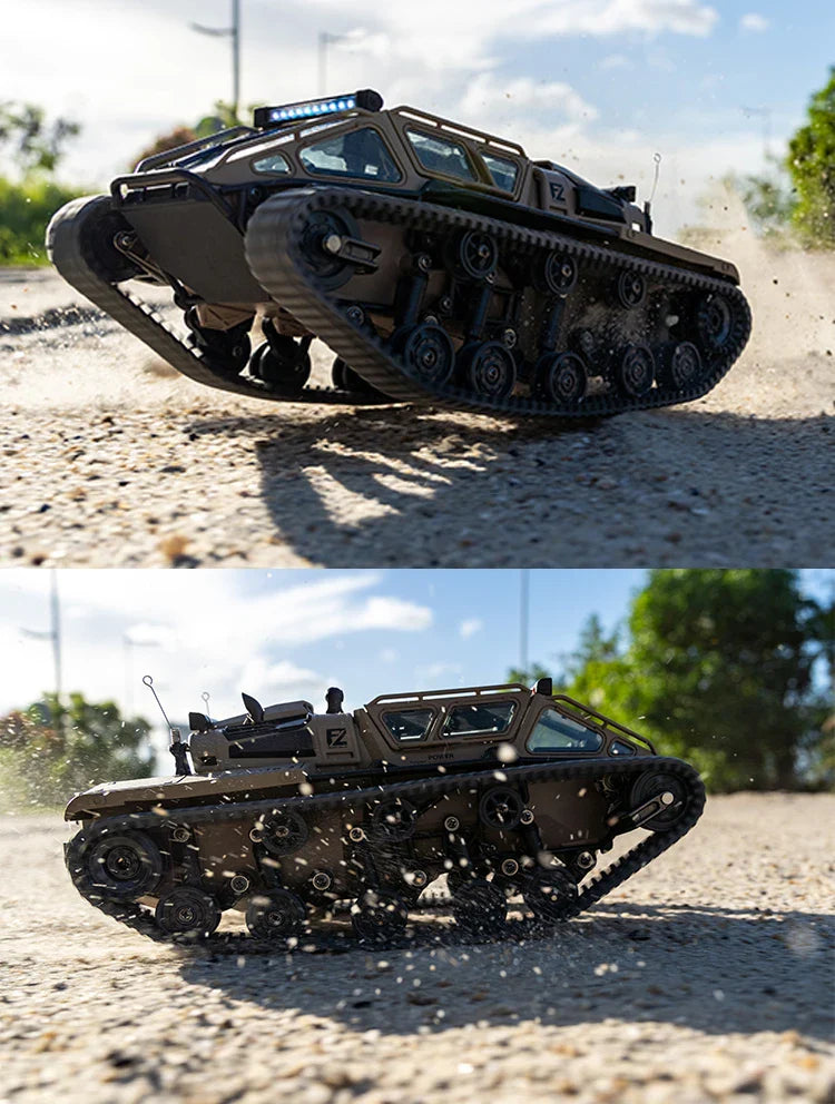 JJRC C8812 LED Tracked Tank RC Car — Full-Scale Simulation Model, Drift Remote Control Off-Road Vehicle Toy for Boys Gift