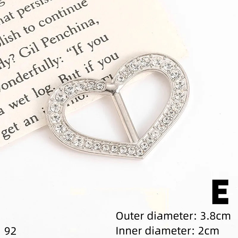 Metal Ring Waist & Scarf Button – Fashion Corner Hem Brooch, Waist Knotted Buckle, T-Shirt Fixing Accessory for Women & Girls