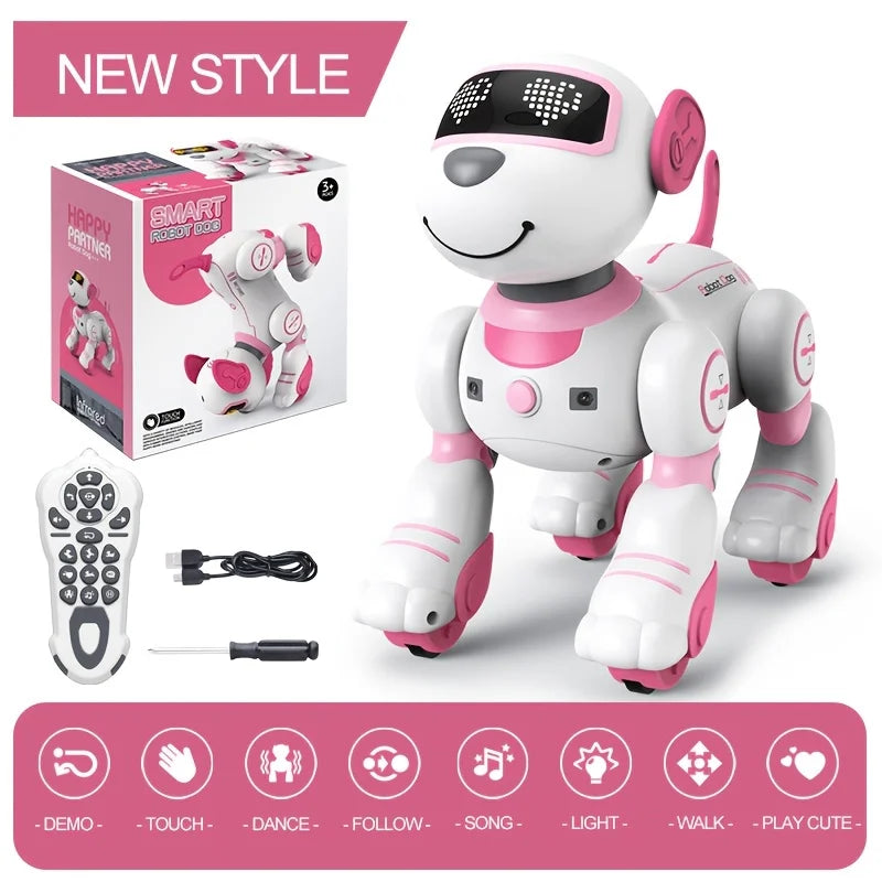 Intelligent Robot Dog Toy - Remote Control, Sing & Dance, Smart Interactive Programmable Puppy for Kids