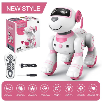 Intelligent Robot Dog Toy - Remote Control, Sing & Dance, Smart Interactive Programmable Puppy for Kids