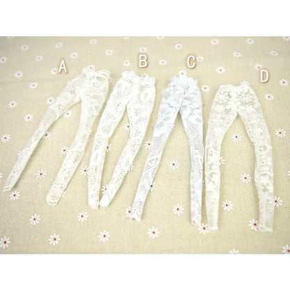 1/6 Scale Doll White Lace Socks & Stockings Set – Casual Pants Accessories for BB Dolls