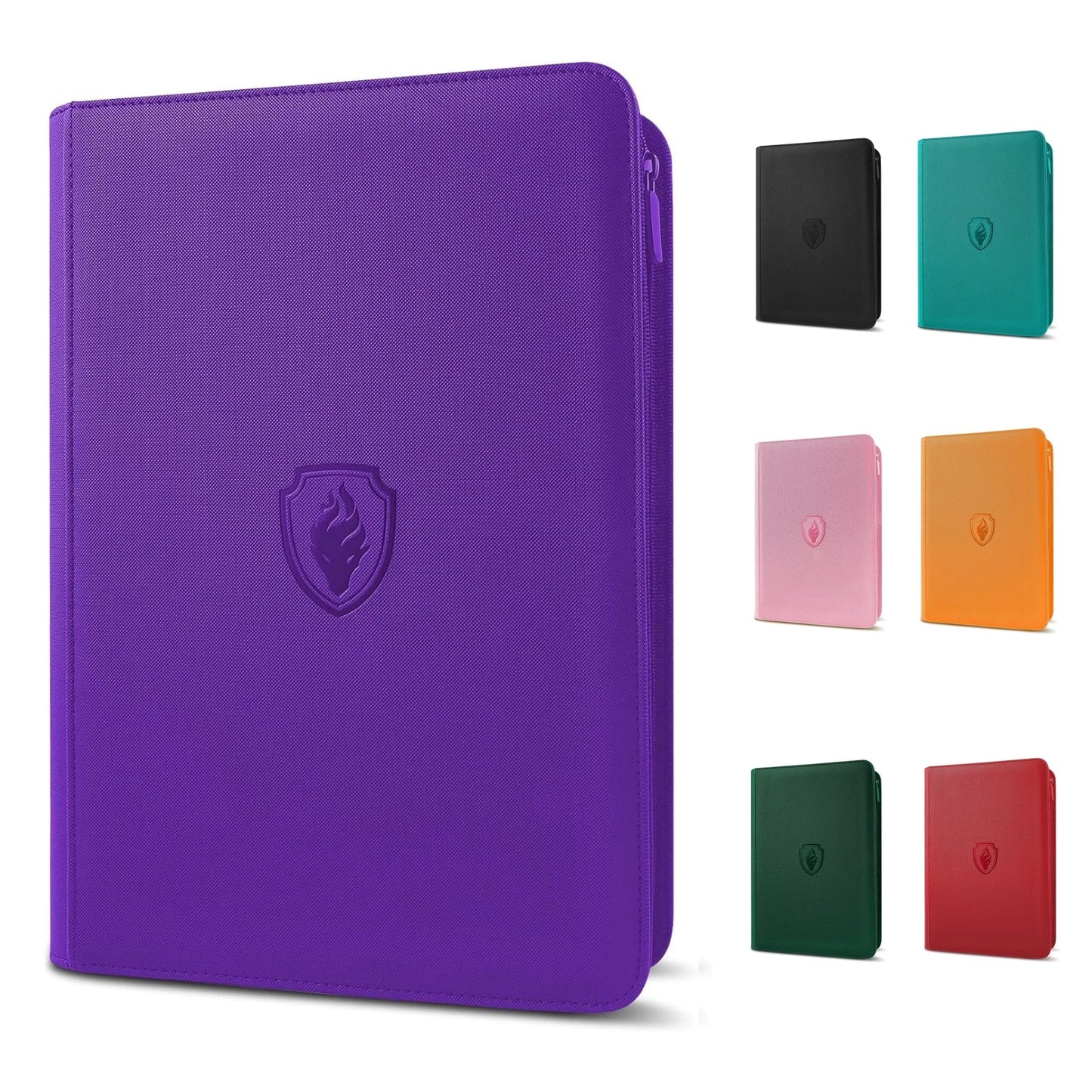 9-Pocket Trading Card Binder - 360-Card Zipper Album with Premium PU Cover