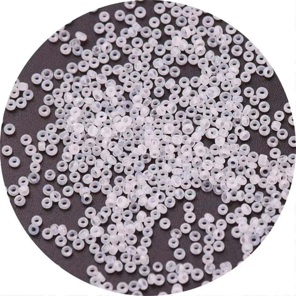 White Czech Glass Seed Beads 1.5mm–4mm for DIY Jewelry Making & Craft Projects