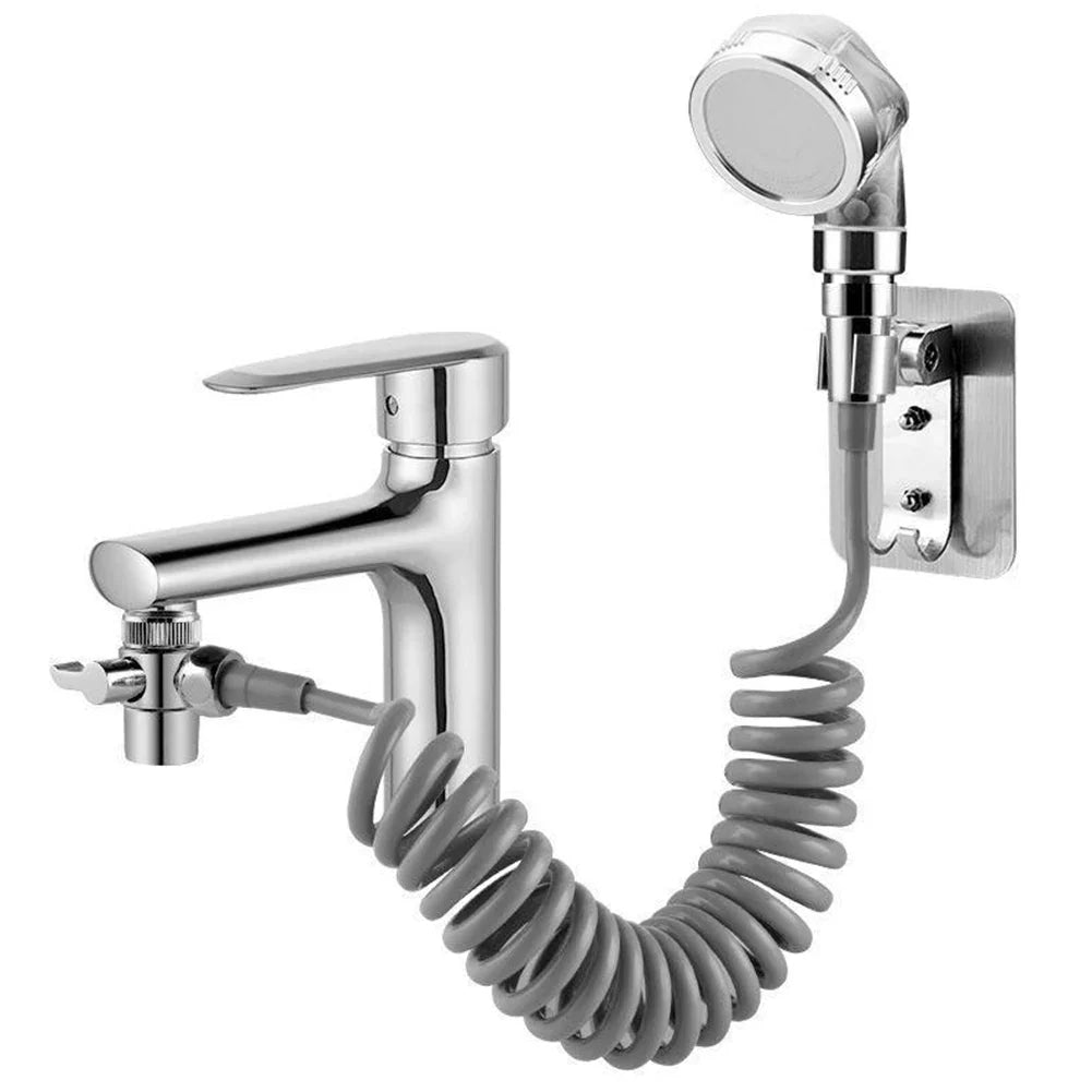 Handheld Shower Faucet Set – Spray Tap Attachment with Hose & Sink Sprayer for Bathroom Use