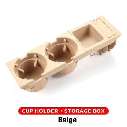 Double Hole Car Storage Box – Coin & Cup Holder for BMW E46 Series 1999-2006, Front Center Console, OEM 51168217953