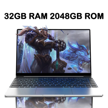 14.1" Laptop – Intel Core i9-9900, 32GB RAM, 2TB SSD, Windows 11 Pro, Full HD Gaming & Office PC