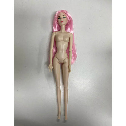 32cm Star FR Supermodel Doll — 1/6 Nude Fashion Doll with Trend Makeup, Curly & Straight Hair, White/Black/Wheat Skin DIY Dress-Up Toy